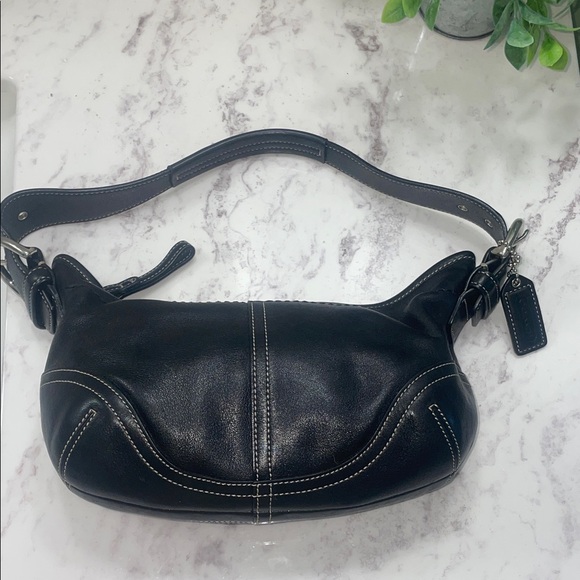 Coach black Y2K Hampton leather shoulder bag - Picture 1 of 3